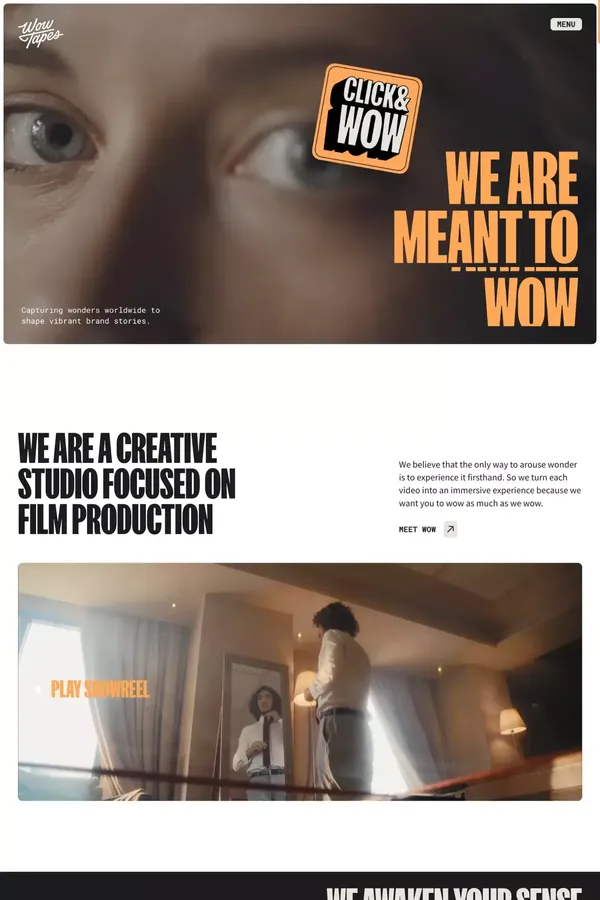 We are meant to wow | Wow Tapes - Portfolio design inspiration