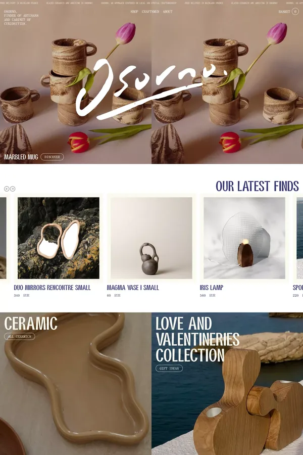 Osorno - Ecommerce design inspiration