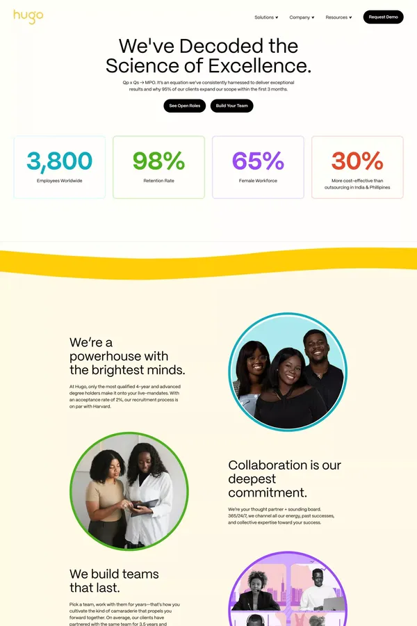 About - Hugo: Pioneering Outsourcing Excellence in the USA - About Us  design inspiration