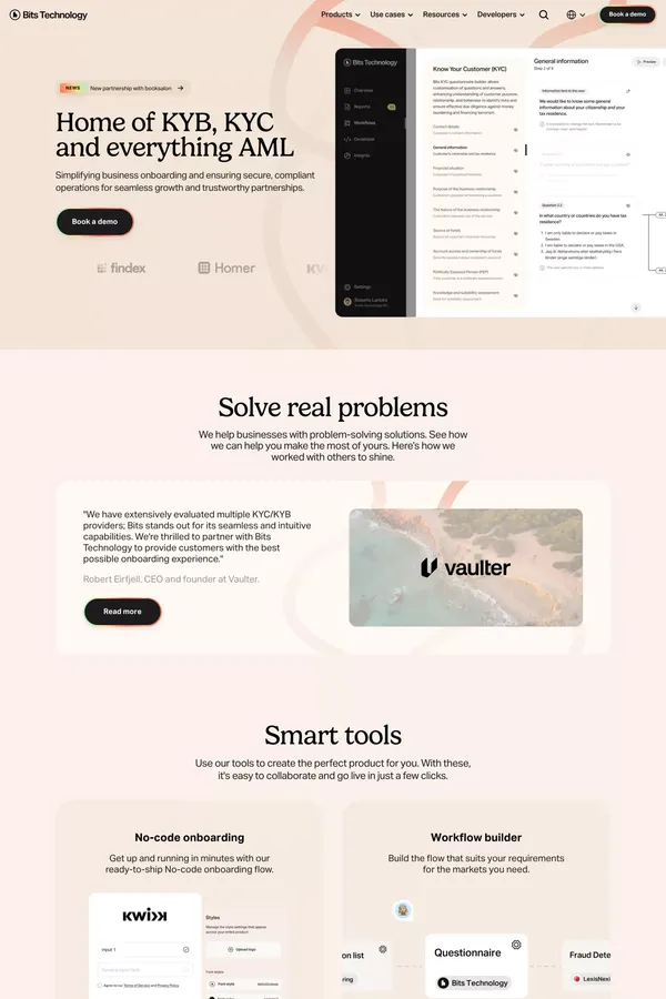 Bits Technology - Landing design inspiration