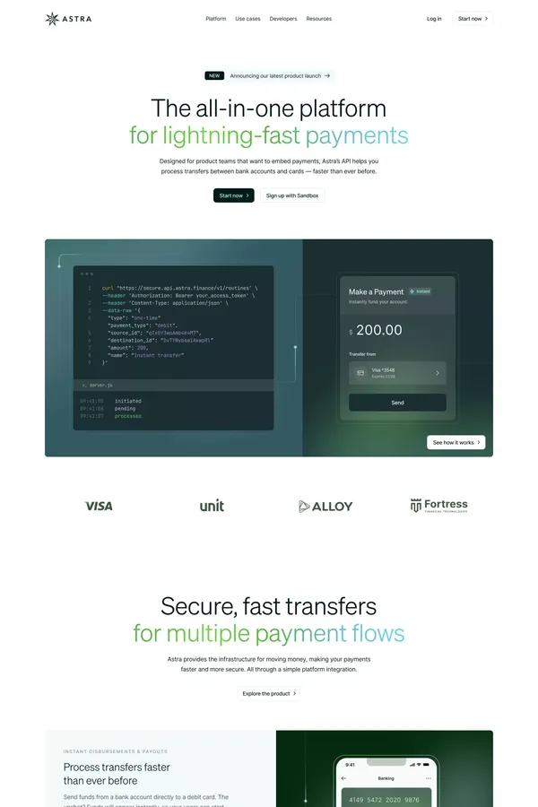 Astra | Fast, secure transfers