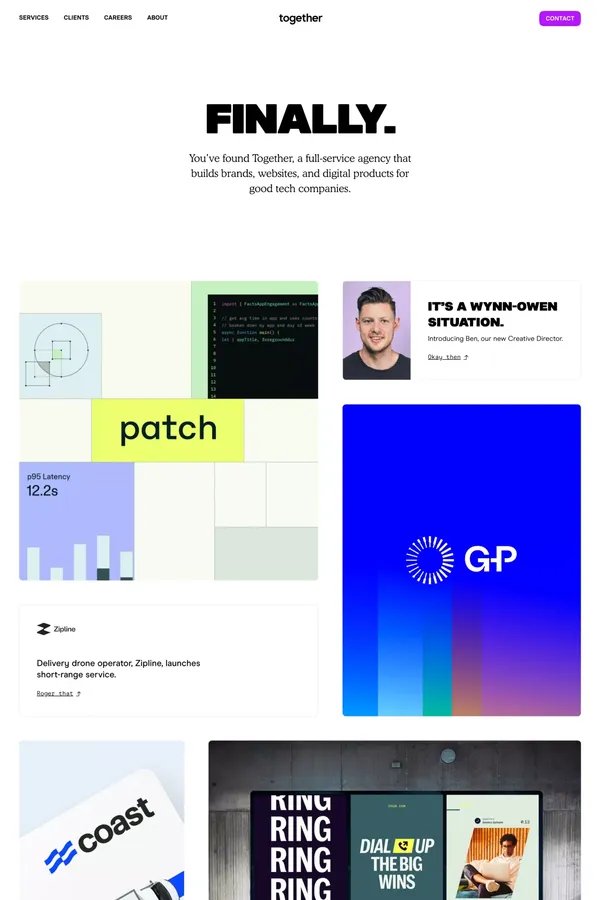 Together. A full-service creative agency.