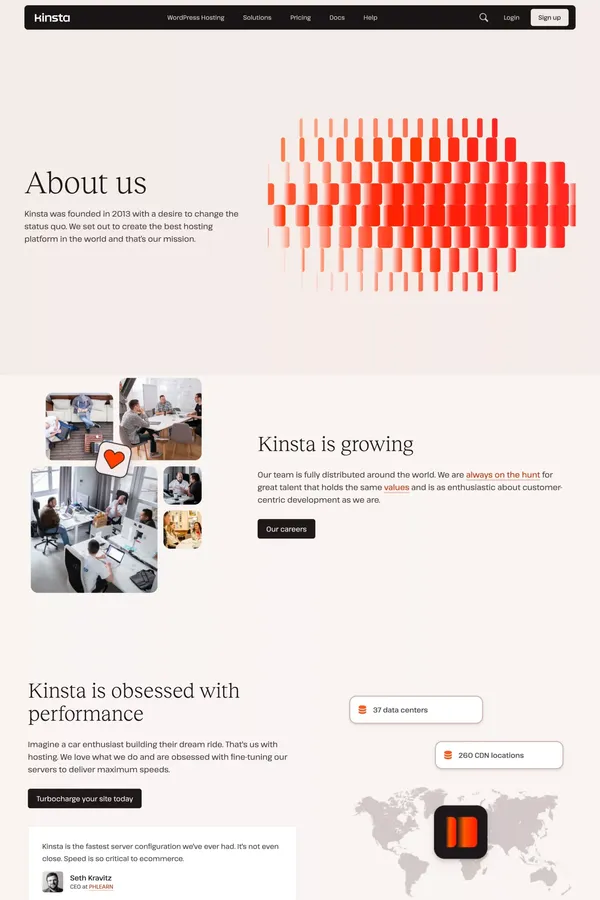 About Us - Kinsta® - About Us  design inspiration