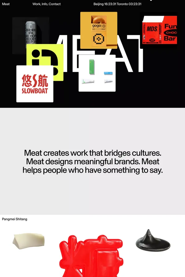 Meat - Portfolio design inspiration