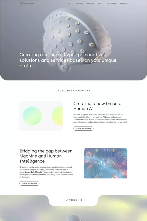 brain.space - Landing design inspiration