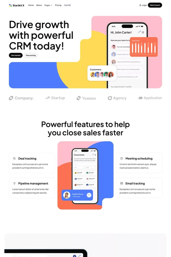 Startkit X Webflow Ecommerce Website Template - Template design inspiration