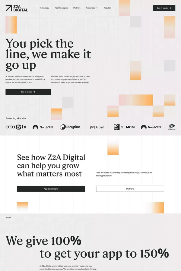 Z2A Digital | Unikorns Snapshot - Landing design inspiration