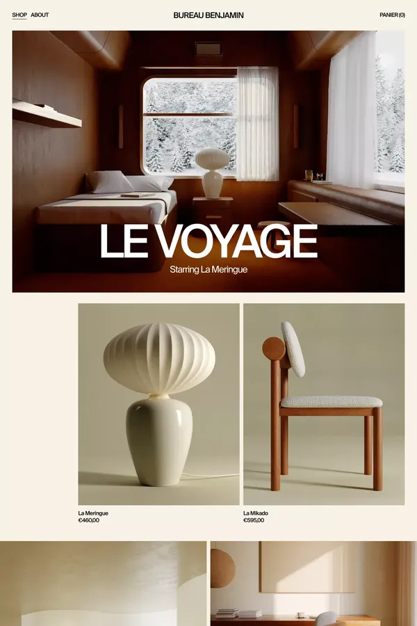 Bureau Benjamin - Ecommerce design inspiration