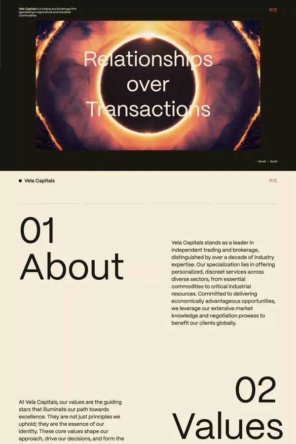 Vela Capitals - Portfolio design inspiration