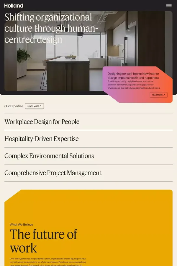 Holland Licensed Interior Design | Workplace and Office Design - Landing design inspiration