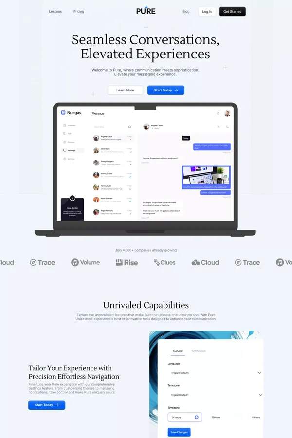 Pure - Webflow HTML website template