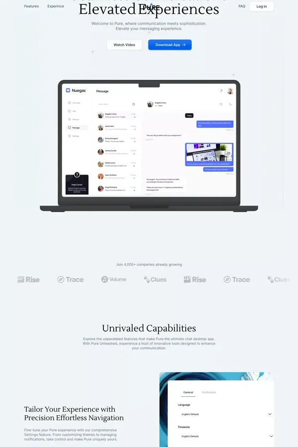 Pure - Webflow HTML website template - website design inspiration