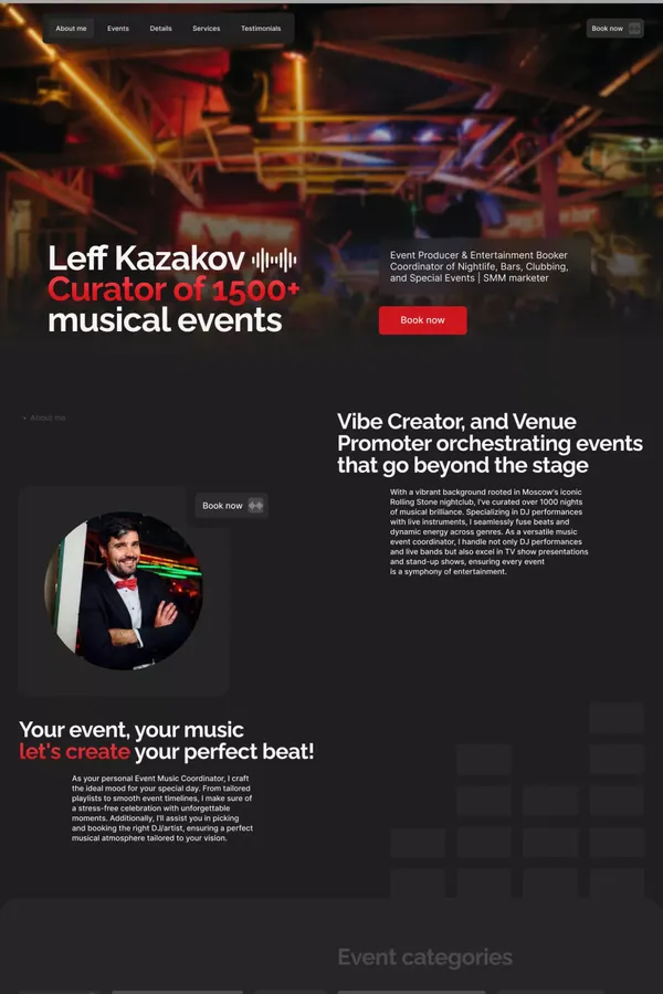 Leff Kazakov - Portfolio design inspiration