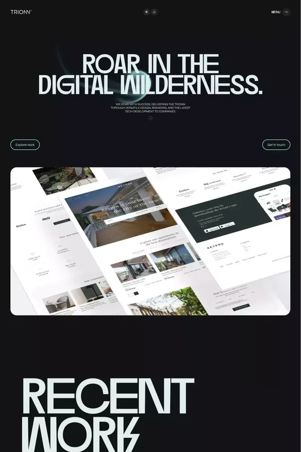TRIONN | Crafting Award-Winning Digital Journeys. - Portfolio design inspiration