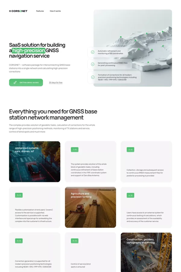 CORS2NET — SaaS solution for building a high-precision GNSS navigation service
