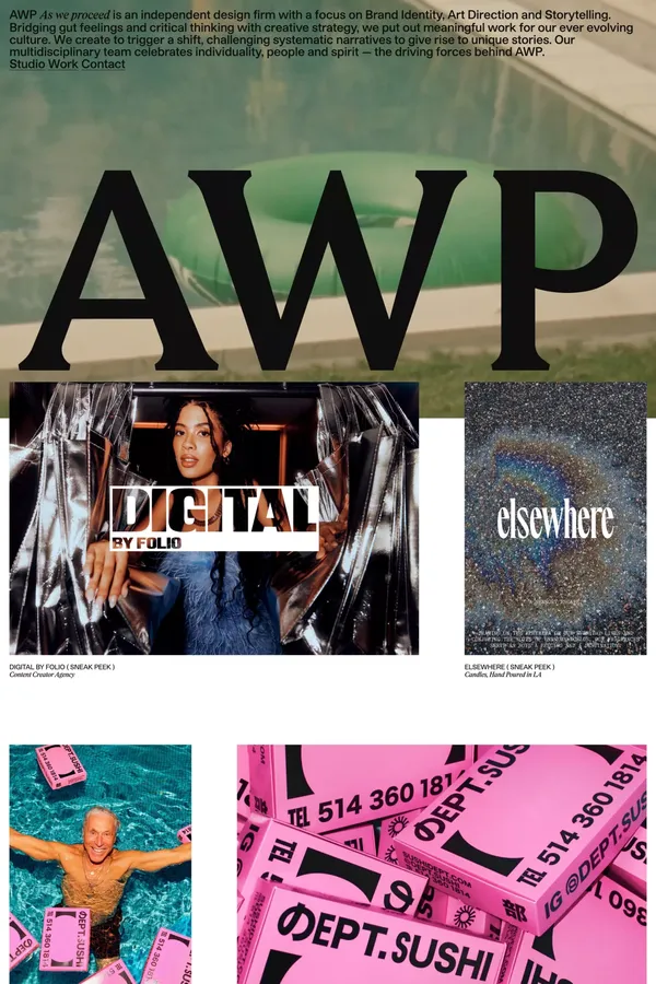 AWP — AS WE PROCEED - Portfolio design inspiration