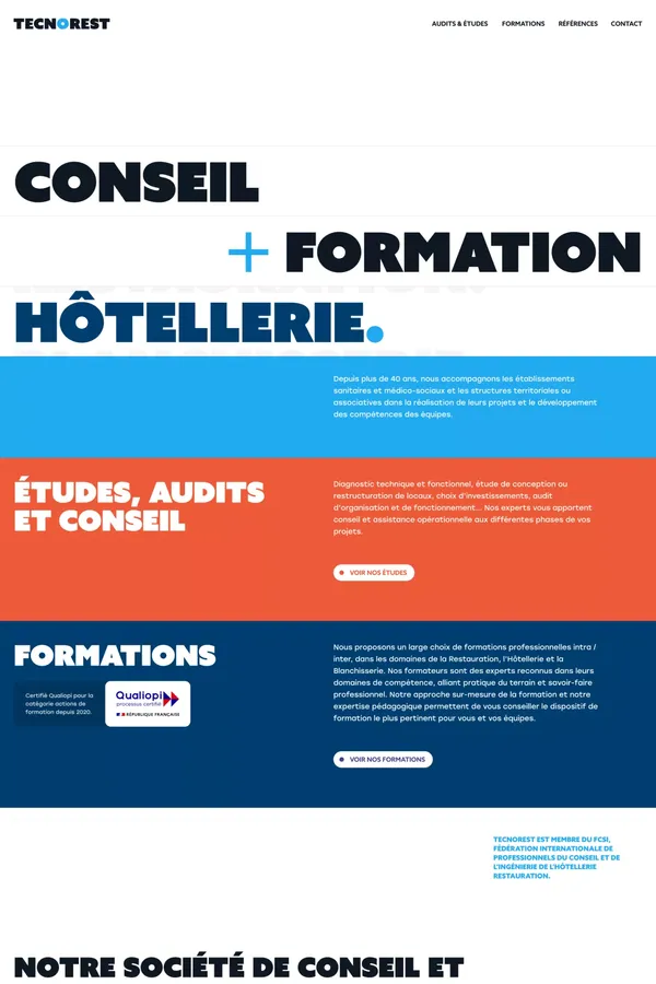 Conseil et formation en Restauration, Hôtellerie et Blanchisserie - Tecnorest
