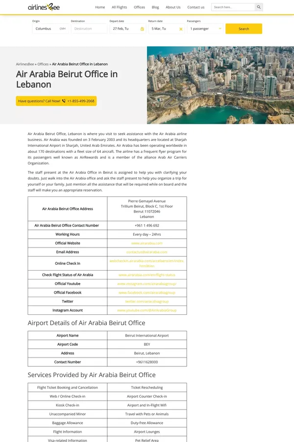 Air Arabia Beirut Office in Lebanon - website design inspiration