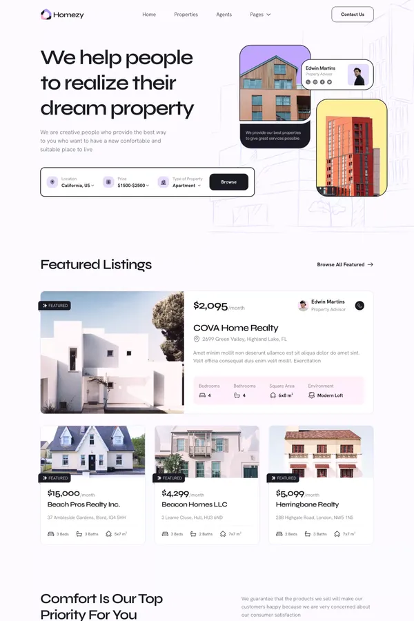Homezy - Webflow HTML Website Template