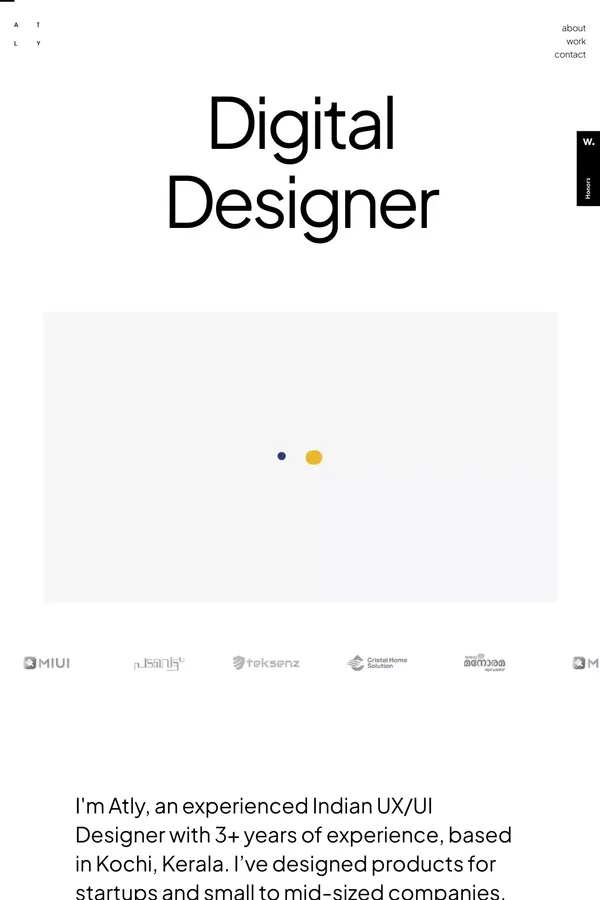 Atly • UI/UX Designer - Portfolio design inspiration