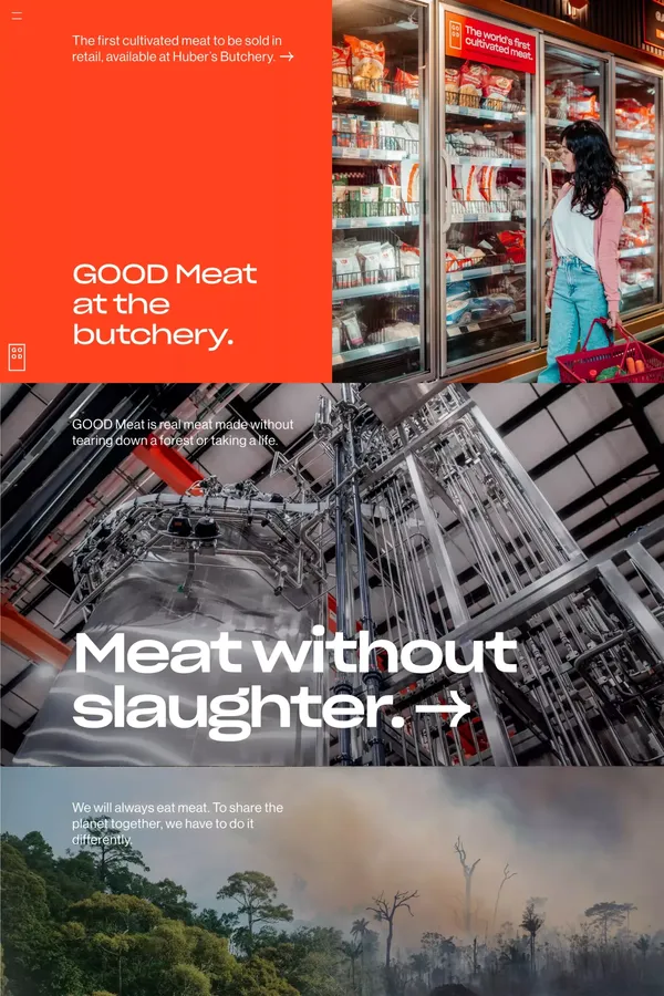GOOD Meat | The future of meat - Landing design inspiration