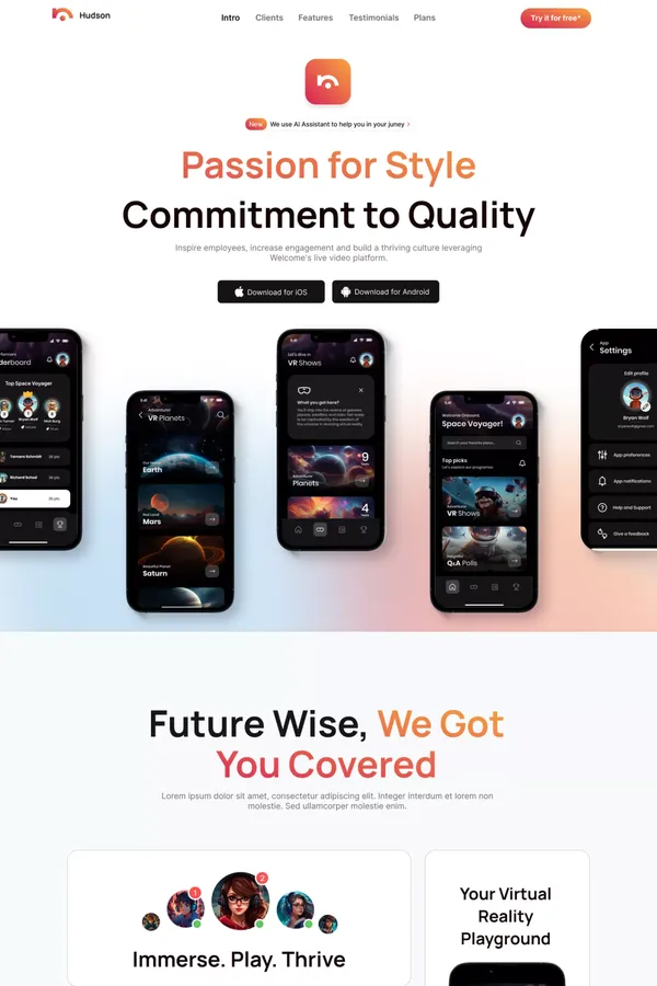 Hudson - Webflow Ecommerce website template - Ecommerce design inspiration