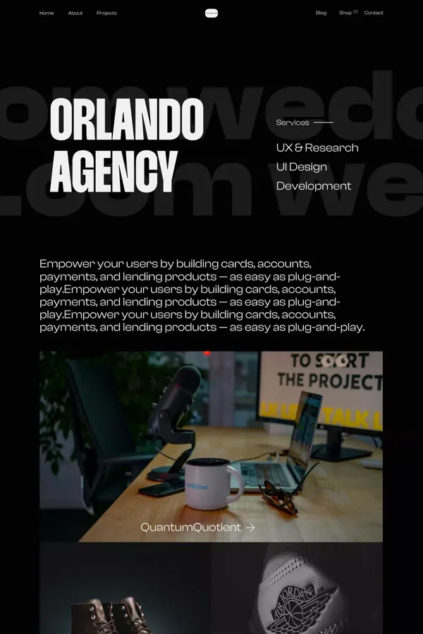 Orlando - Webflow Ecommerce website template - Template design inspiration