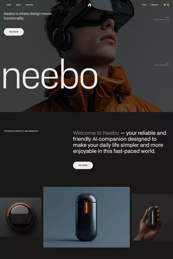 Neebo - Webflow Ecommerce Website Template - Template design inspiration