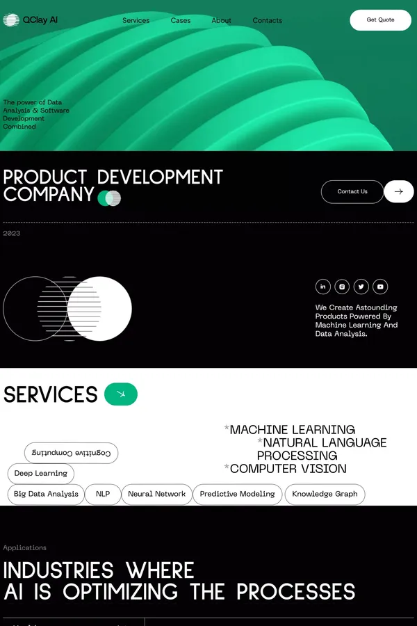 QClay AI - Landing design inspiration