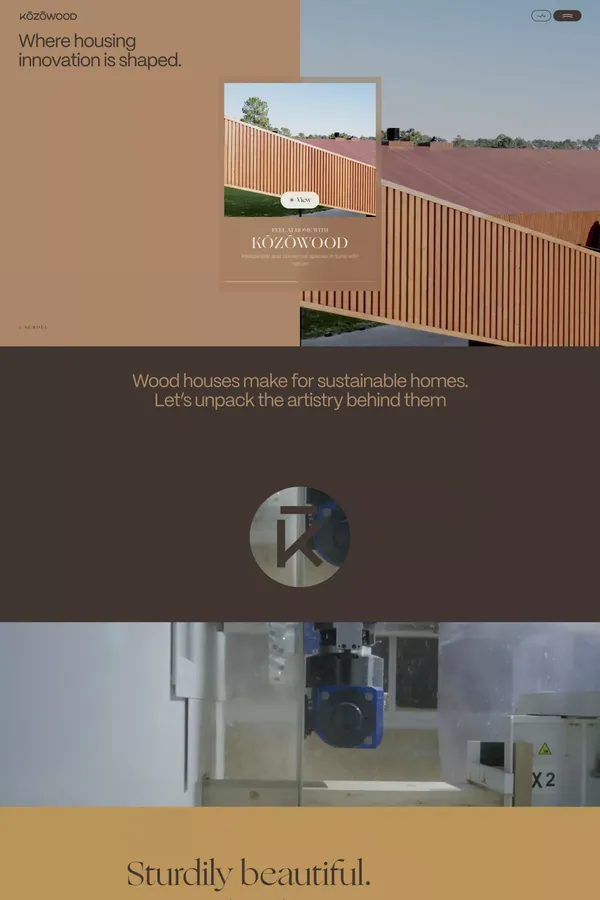 Kozowood - In balance with nature - Landing design inspiration