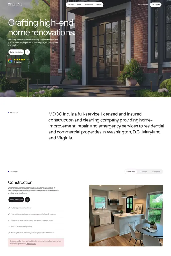 MDCC Inc. | Home Renovation & Carpet Cleaning in Maryland