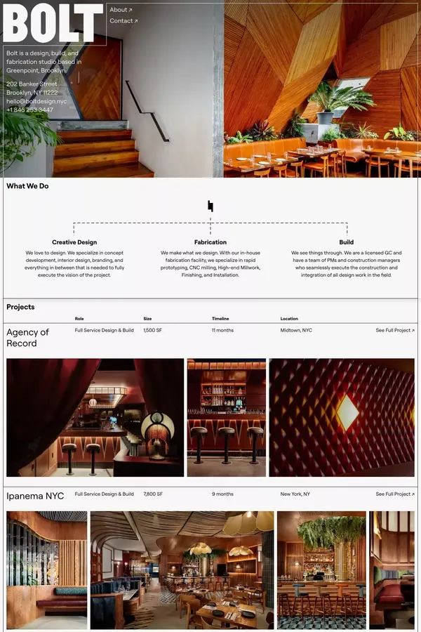 Bolt - Portfolio design inspiration