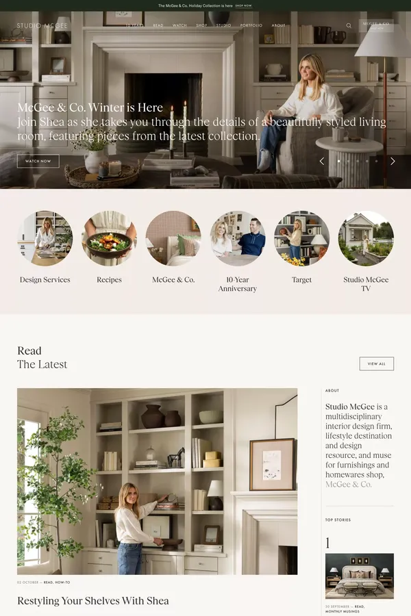 Get Inspired - Interior Design & Fashion - Studio McGee - Blog design inspiration