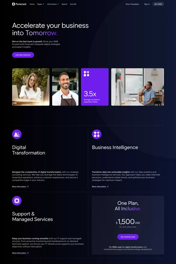 Forecast - Webflow HTML Website Template