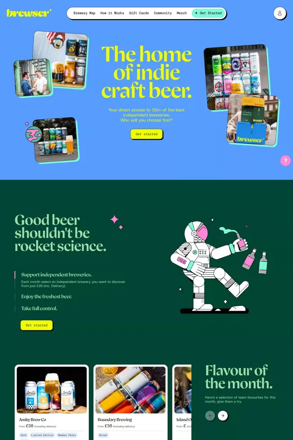 Brewser The UK's Top Rated Beer Club. - Landing design inspiration