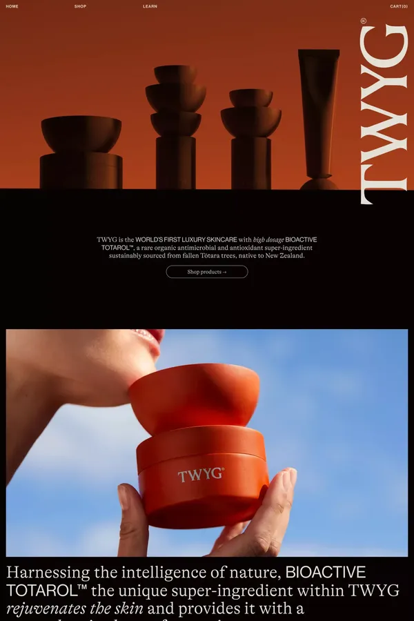 Scientifically Proven, Natural New Zealand Skincare | TWYG Skincare – TWYG skincare - Landing design inspiration