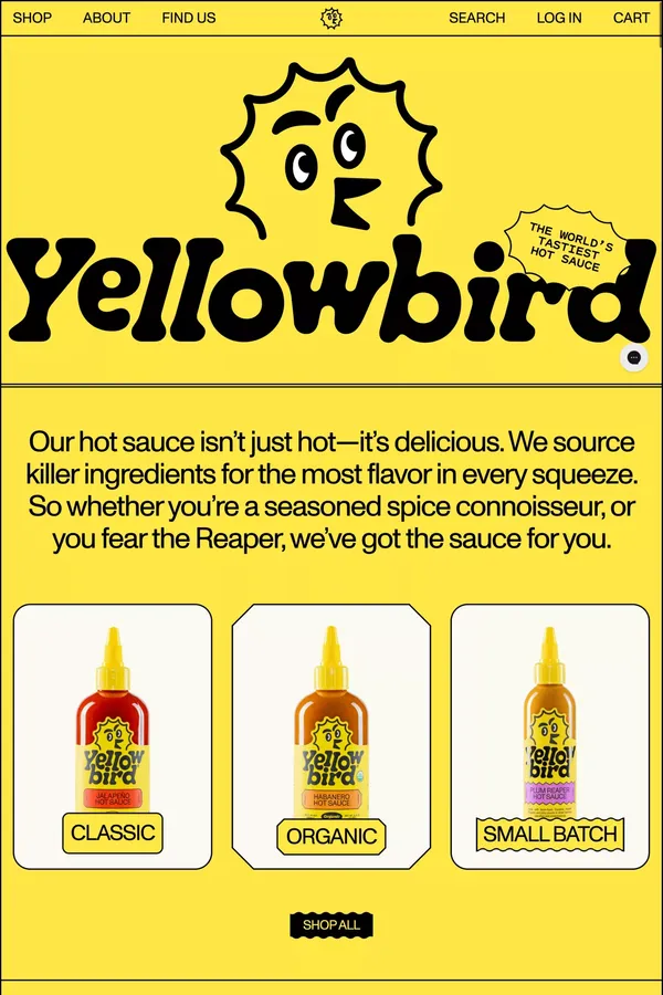 Yellowbird® - Ecommerce design inspiration