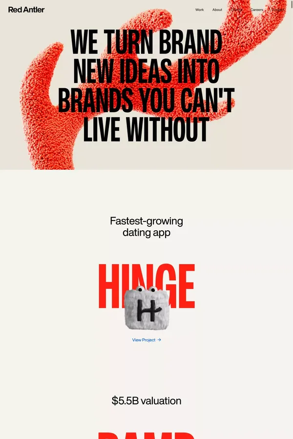Red Antler - Portfolio design inspiration