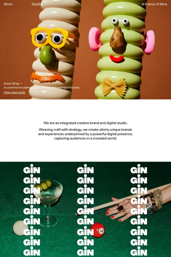 A Friend of Mine - Portfolio design inspiration