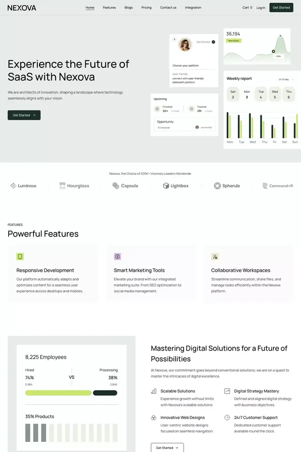 Nexova - Webflow Ecommerce website template - Template design inspiration