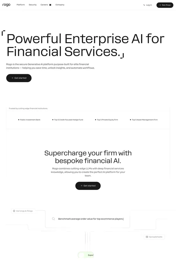Rogo | Generative AI for financial services