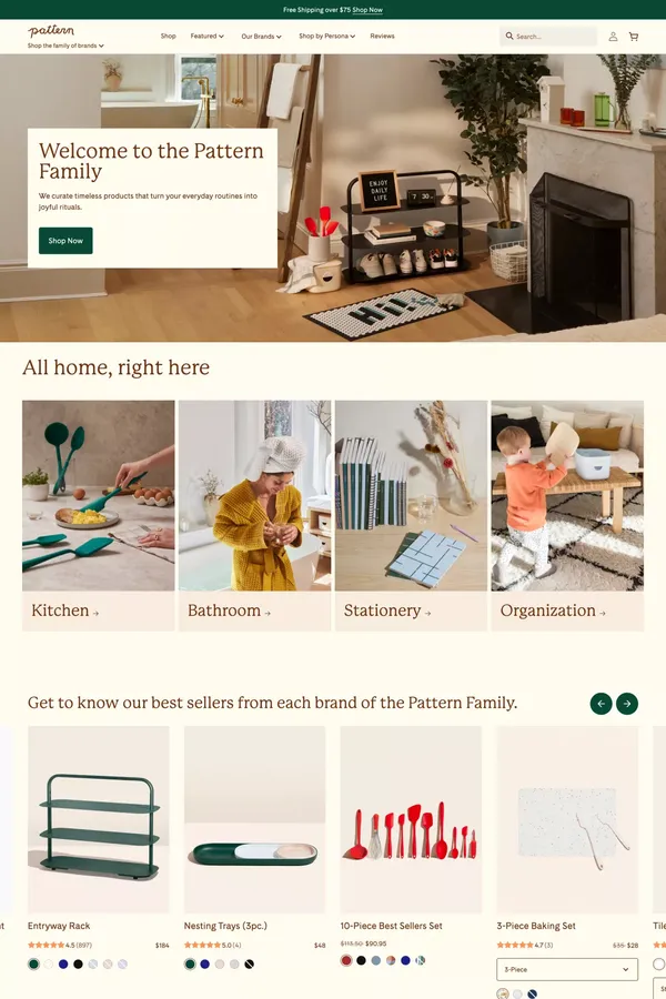 Pattern Brands - Ecommerce design inspiration