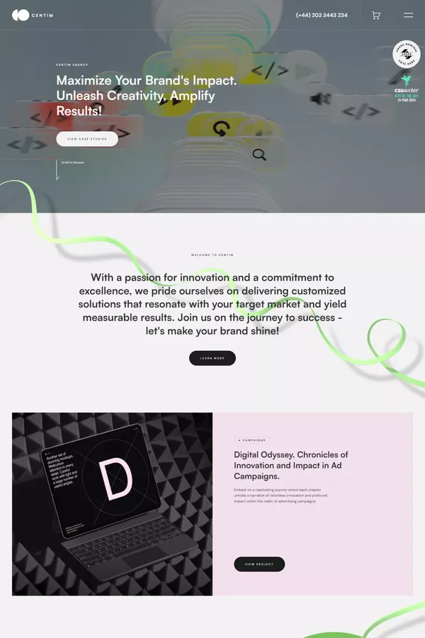 Centim - Webflow Ecommerce website template - Template design inspiration