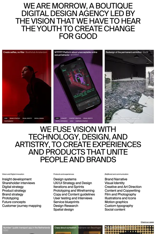 Morrow. A boutique agency - Portfolio design inspiration