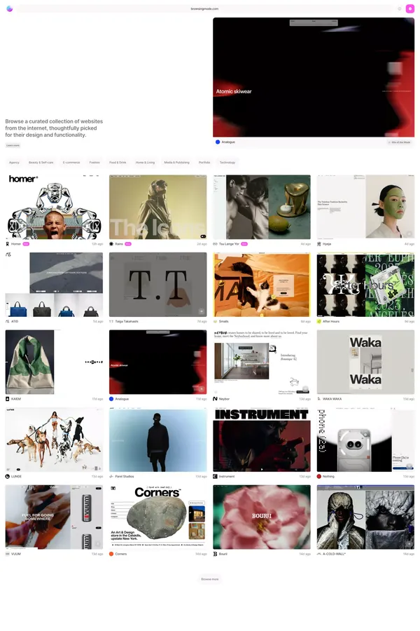 Browsing Mode - Other design inspiration