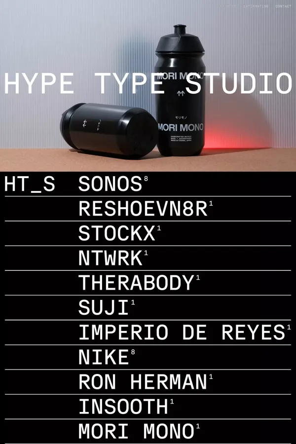 Hype Type Studio — Los Angeles Branding & Design Studio - Portfolio design inspiration