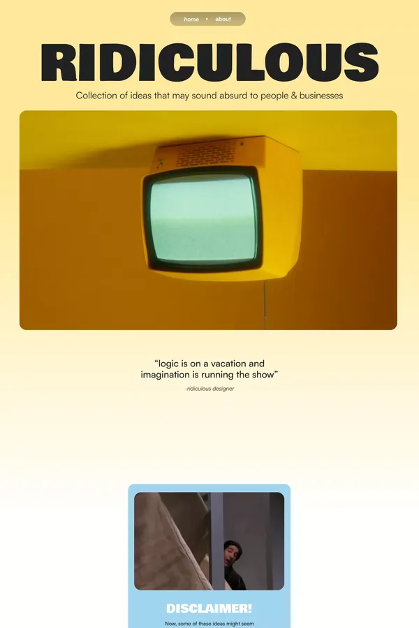 Ridiculous Design - Portfolio design inspiration