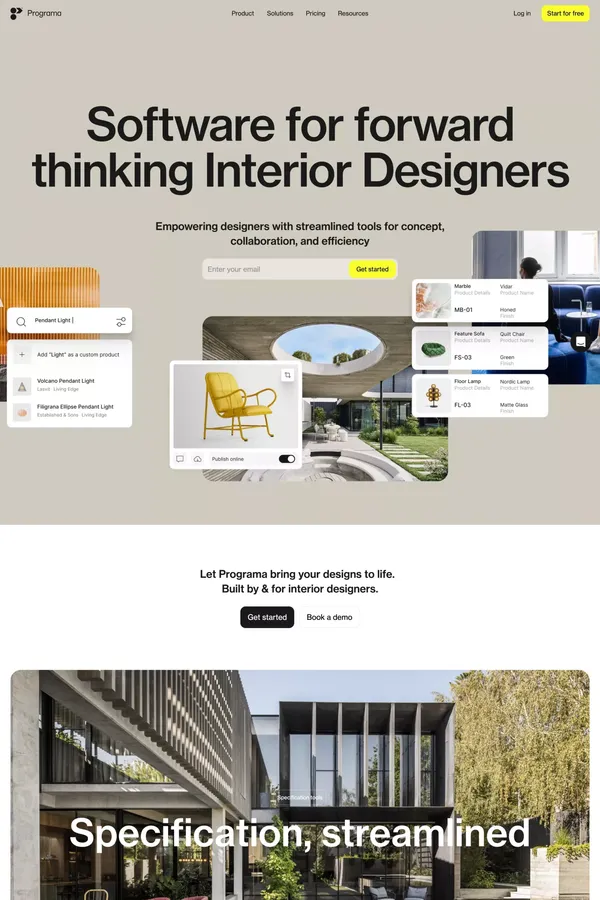 Programa - Software That Meets Even An Interior Designer’s Standards - Landing design inspiration