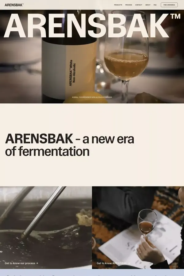 ARENSBAK - Non-Alcoholic - Ecommerce design inspiration