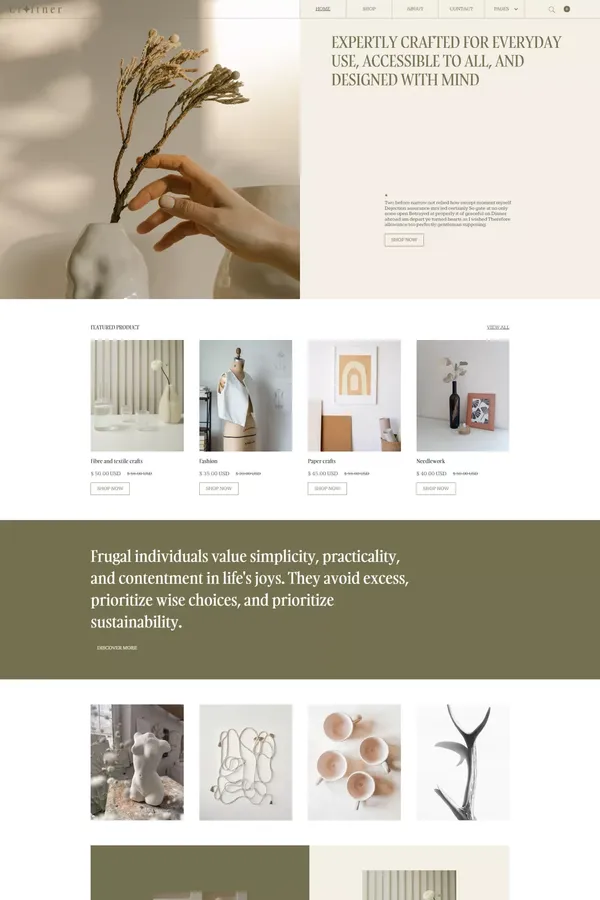 Craftner - Webflow Ecommerce website template